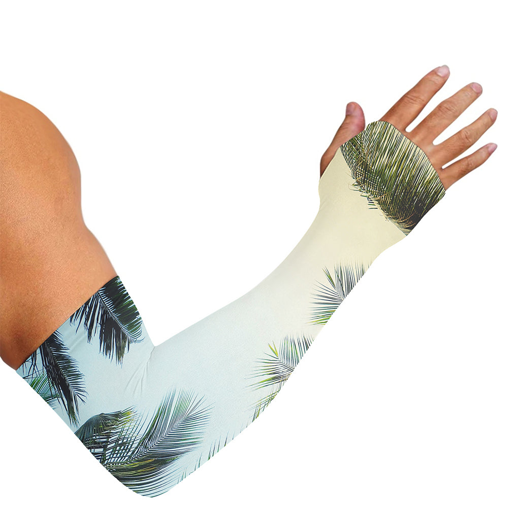 Vintage Coconut Tree Print Sun Protection Arm Sleeves