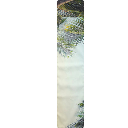 Vintage Coconut Tree Print Table Runner