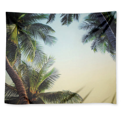 Vintage Coconut Tree Print Tapestry