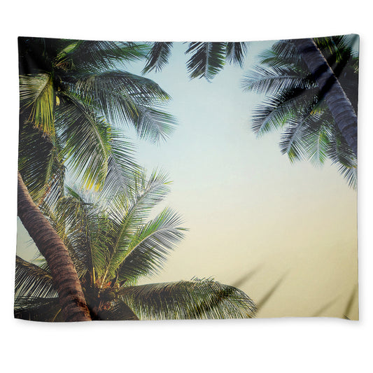 Vintage Coconut Tree Print Tapestry