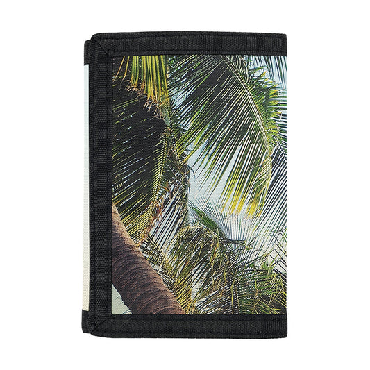 Vintage Coconut Tree Print Trifold Wallet