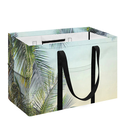 Vintage Coconut Tree Print Utility Tote Bag