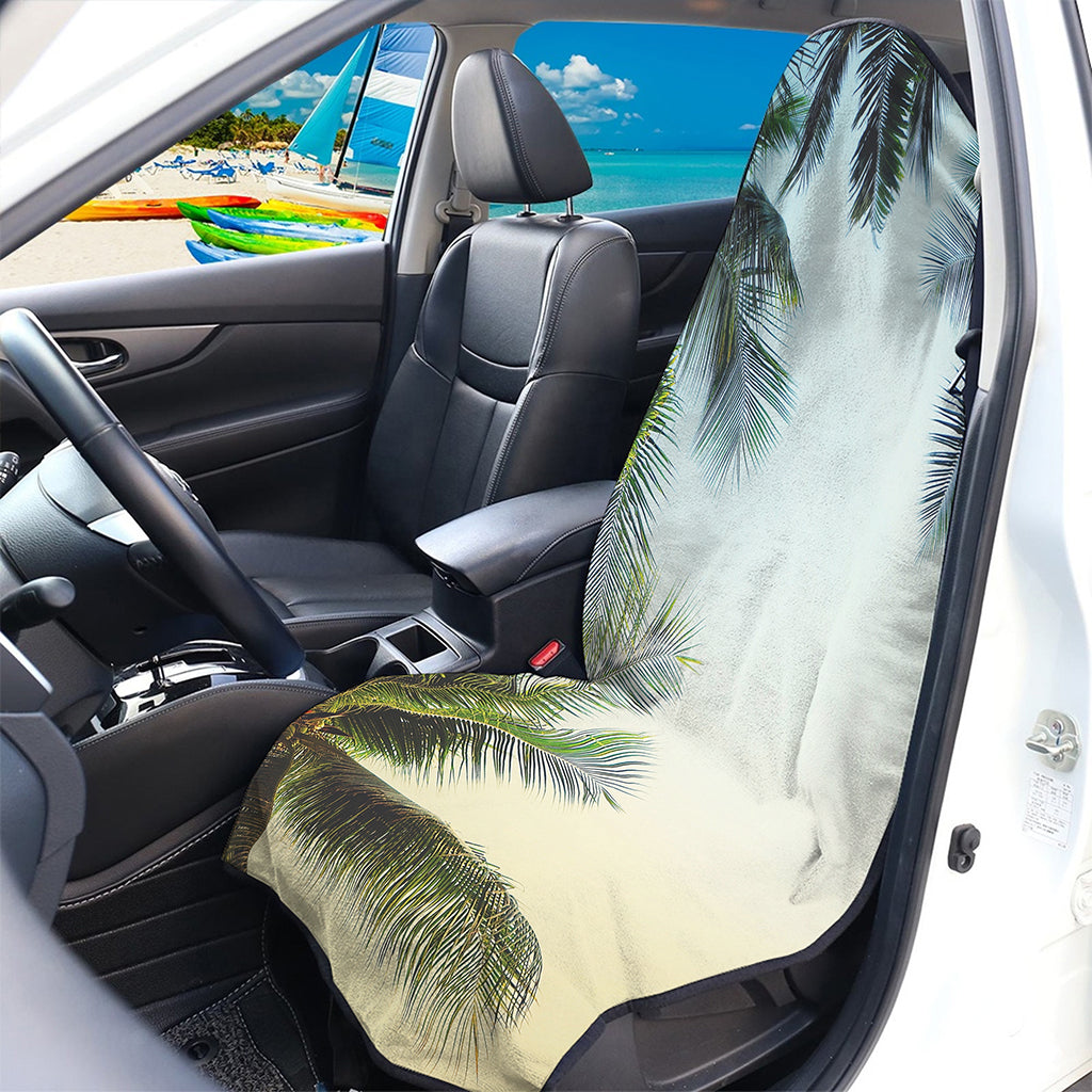 Vintage Coconut Tree Print Waterproof Car Seat Cover