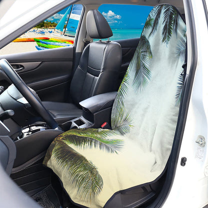 Vintage Coconut Tree Print Waterproof Car Seat Cover