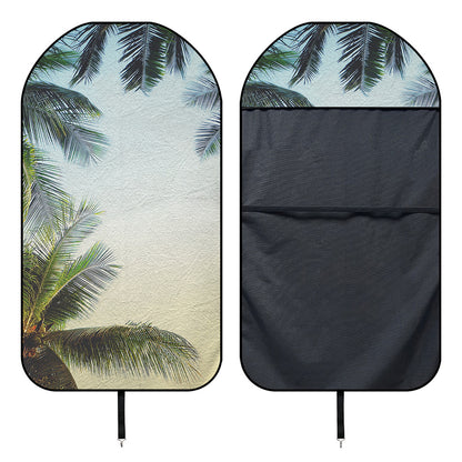 Vintage Coconut Tree Print Waterproof Car Seat Cover
