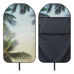 Vintage Coconut Tree Print Waterproof Car Seat Cover