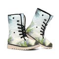 Vintage Coconut Tree Print Winter Boots