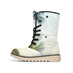 Vintage Coconut Tree Print Winter Boots