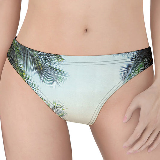 Vintage Coconut Tree Print Women's Thong
