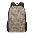 Vintage Coffee Bean Pattern Print 17 Inch Backpack