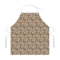 Vintage Coffee Bean Pattern Print Adjustable Apron