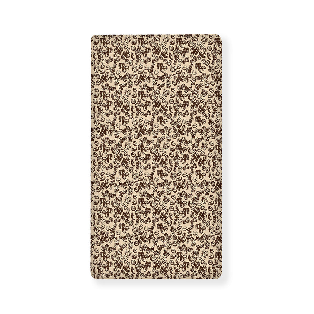 Vintage Coffee Bean Pattern Print Baby Crib Sheet