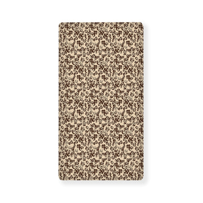 Vintage Coffee Bean Pattern Print Baby Crib Sheet