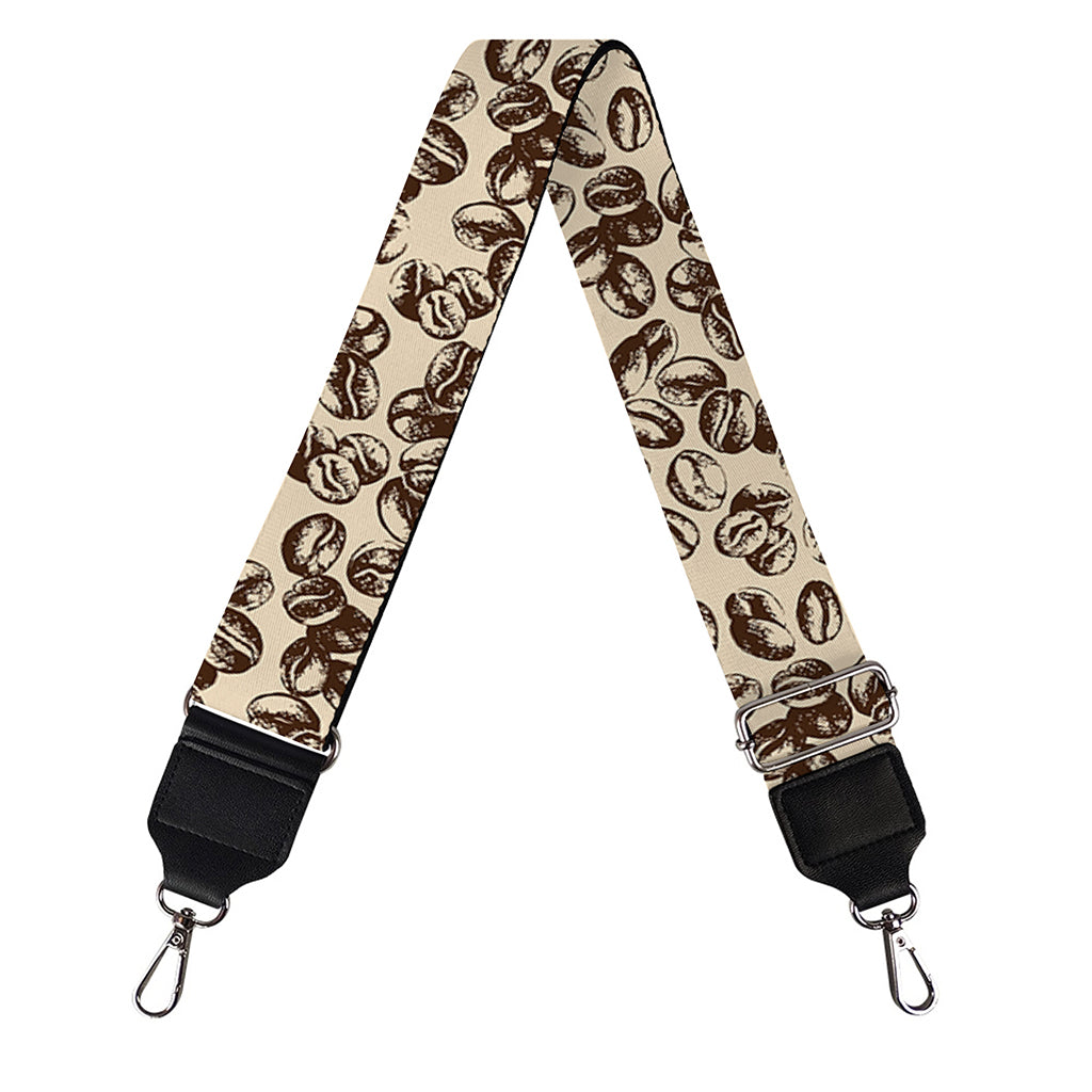 Vintage Coffee Bean Pattern Print Bag Strap
