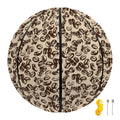 Vintage Coffee Bean Pattern Print Basketball