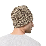 Vintage Coffee Bean Pattern Print Beanie