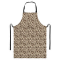 Vintage Coffee Bean Pattern Print Bib Apron With Pocket