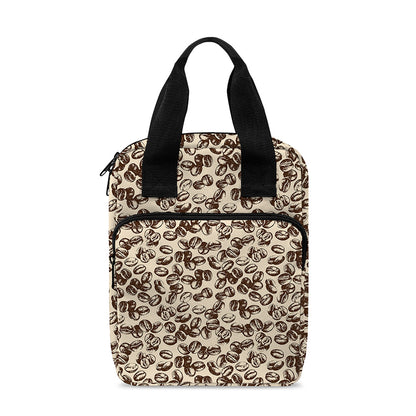 Vintage Coffee Bean Pattern Print Bible Tote Bag