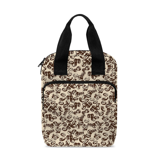 Vintage Coffee Bean Pattern Print Bible Tote Bag