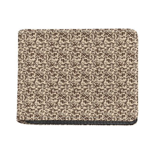 Vintage Coffee Bean Pattern Print Bifold Wallet