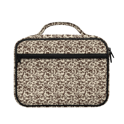 Vintage Coffee Bean Pattern Print Briefcase Bible Bag