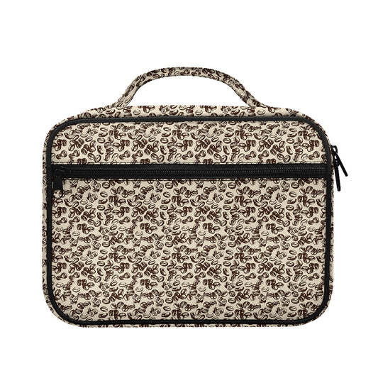Vintage Coffee Bean Pattern Print Briefcase Bible Bag