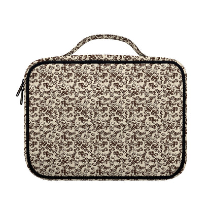 Vintage Coffee Bean Pattern Print Briefcase Bible Bag