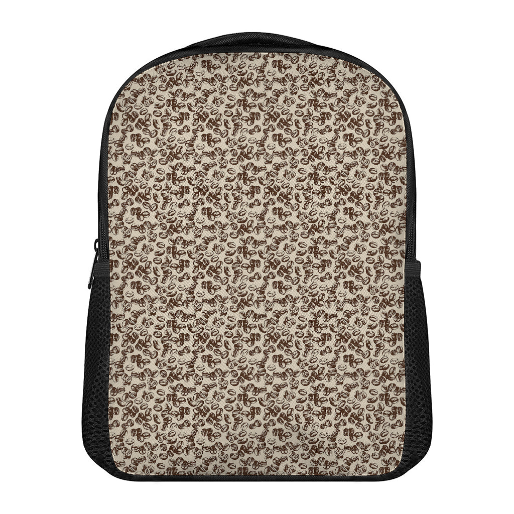 Vintage Coffee Bean Pattern Print Casual Backpack