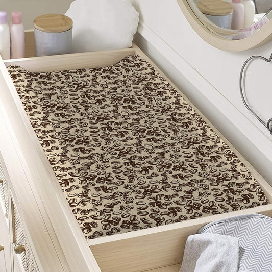 Vintage Coffee Bean Pattern Print Changing Pad Cover