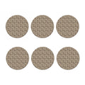 Vintage Coffee Bean Pattern Print Coaster Set