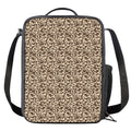 Vintage Coffee Bean Pattern Print Crossbody Lunch Bag