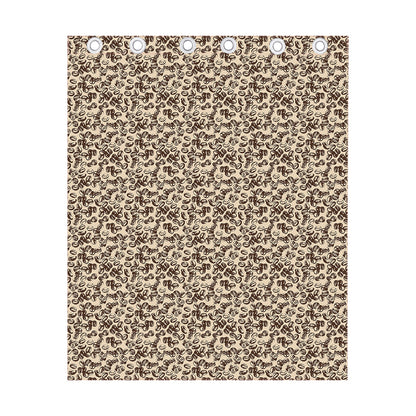 Vintage Coffee Bean Pattern Print Curtain