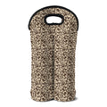 Vintage Coffee Bean Pattern Print Double Neoprene Wine Tote