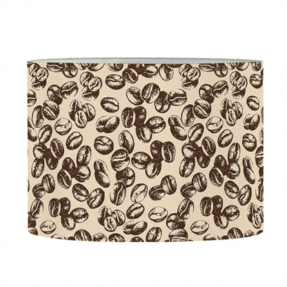Vintage Coffee Bean Pattern Print Drum Lamp Shade