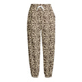 Vintage Coffee Bean Pattern Print Fleece Lined Knit Pants
