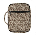Vintage Coffee Bean Pattern Print Front Pocket Bible Bag