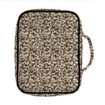Vintage Coffee Bean Pattern Print Front Pocket Bible Bag