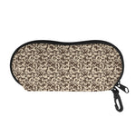 Vintage Coffee Bean Pattern Print Glasses Case