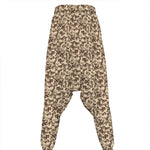 Vintage Coffee Bean Pattern Print Hammer Pants