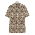 Vintage Coffee Bean Pattern Print Hawaiian Shirt