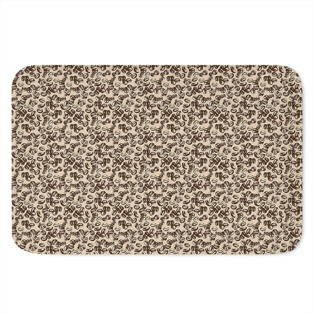 Vintage Coffee Bean Pattern Print Indoor Door Mat