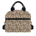 Vintage Coffee Bean Pattern Print Insulated Lunch Bag
