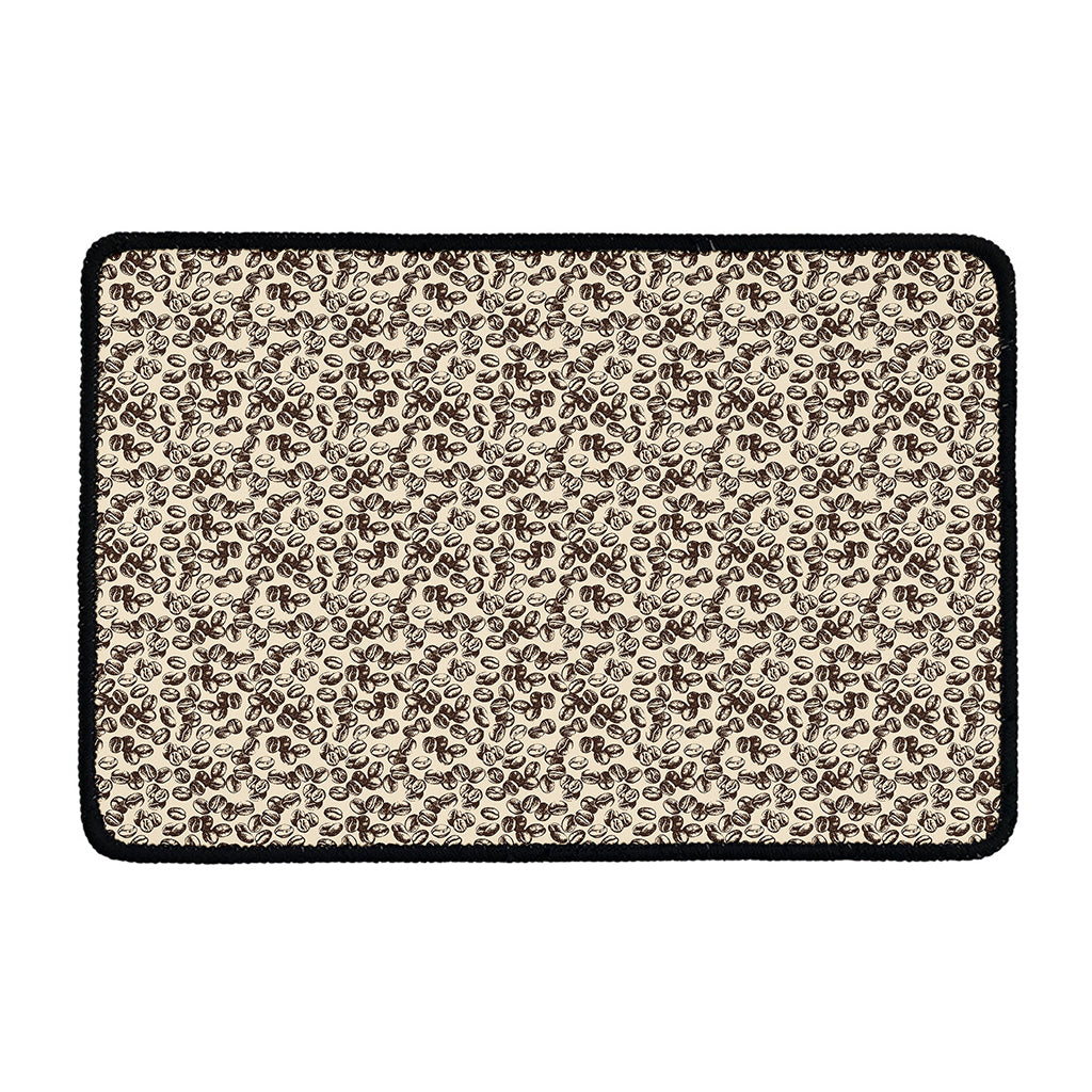 Vintage Coffee Bean Pattern Print Kitchen Mat