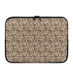 Vintage Coffee Bean Pattern Print Laptop Sleeve