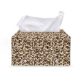 Vintage Coffee Bean Pattern Print Leather Tissue Box Cover