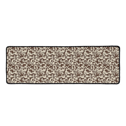 Vintage Coffee Bean Pattern Print Long Kitchen Mat