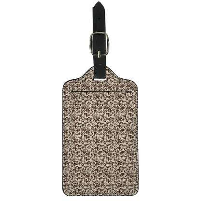Vintage Coffee Bean Pattern Print Luggage Tag