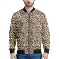 Vintage Coffee Bean Pattern Print Men's Bomber Jacket