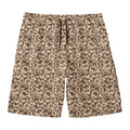 Vintage Coffee Bean Pattern Print Men's Swim Trunks