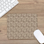 Vintage Coffee Bean Pattern Print Mouse Pad